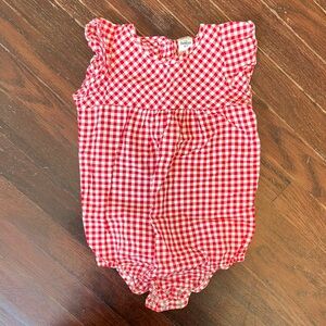 OshKosh B'gosh Red Checkered Baby Romper